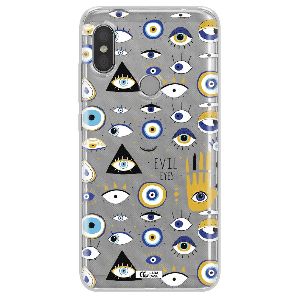 Evil Eyes Xiaomi Redmi Note 6 Pro Clear TPU Case