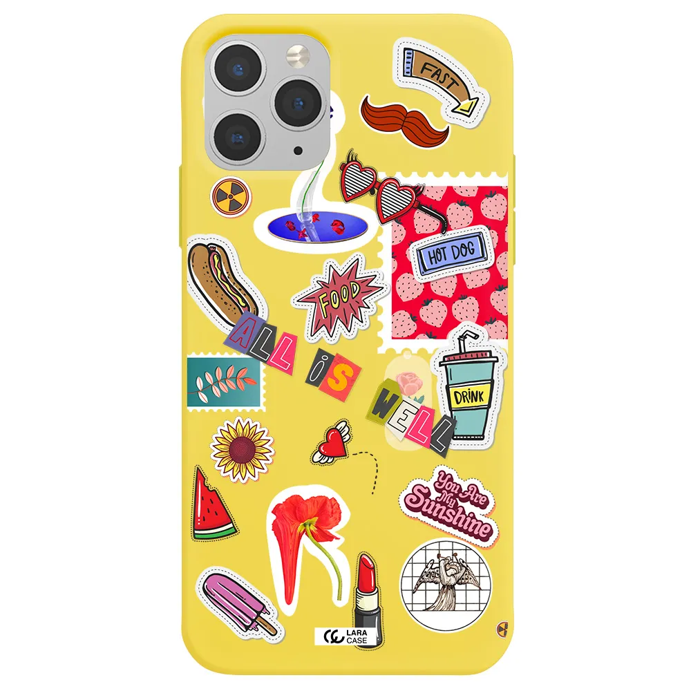 All Is Well Apple iPhone 11 pro Silicone canary yellow Case