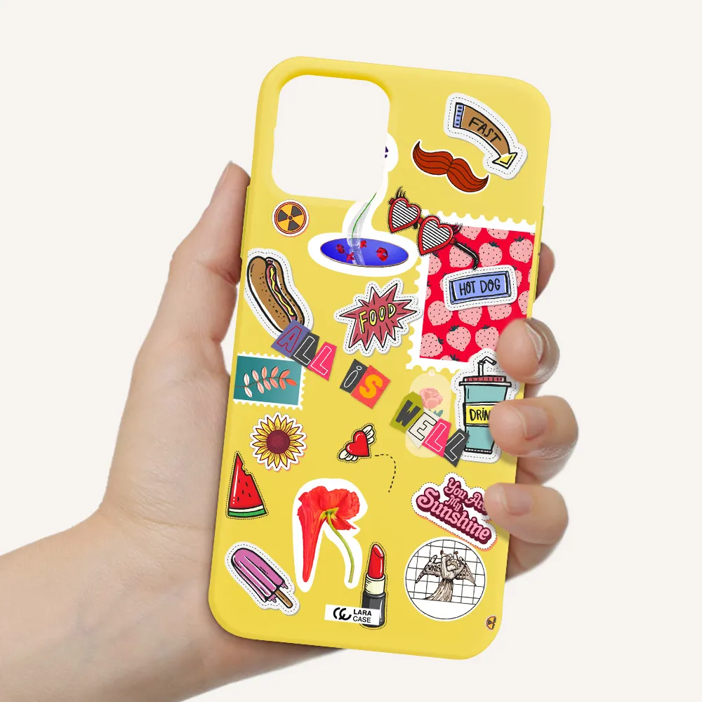 All Is Well Apple iPhone 11 pro Silicone canary yellow Case