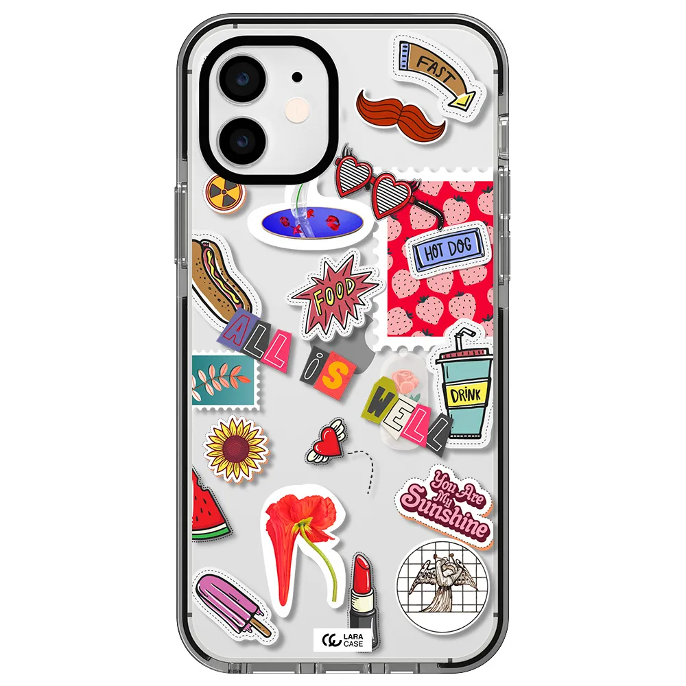 All Is Well Apple iPhone 12 impact black border Case