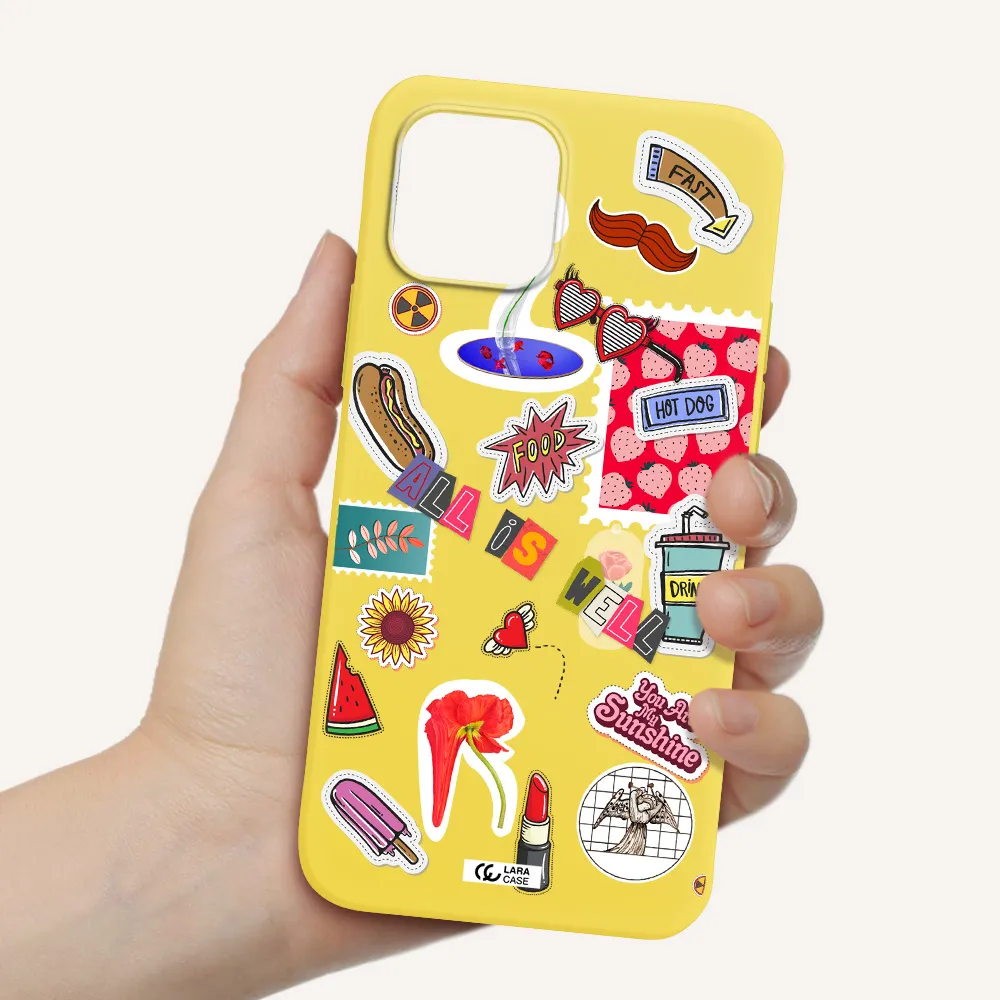 All Is Well Apple iPhone 12 mini Silicone canary yellow Case