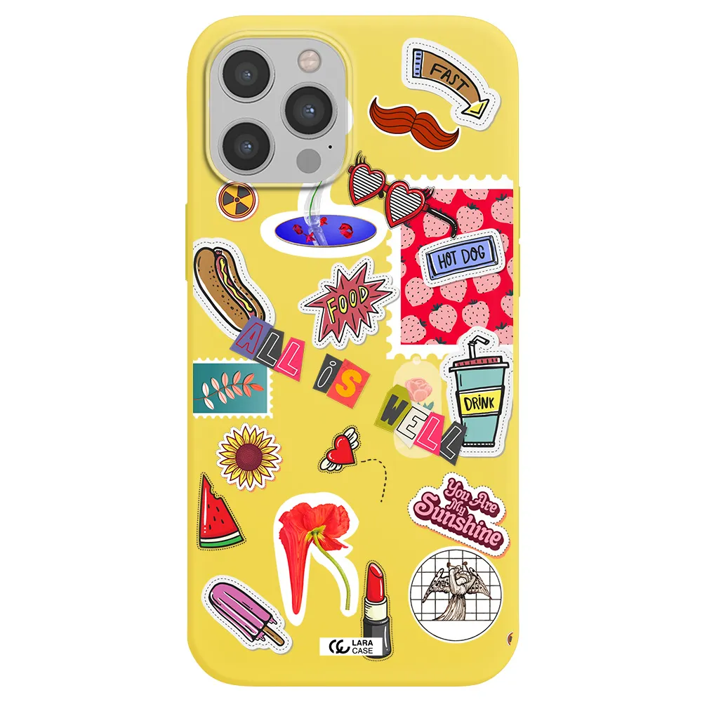 All Is Well Apple iPhone 12 pro max Silicone canary yellow Case