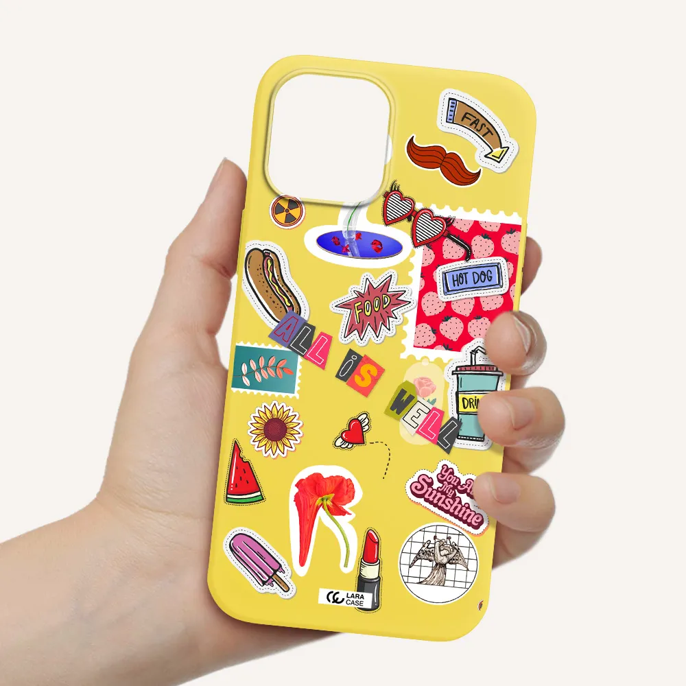 All Is Well Apple iPhone 12 pro max Silicone canary yellow Case