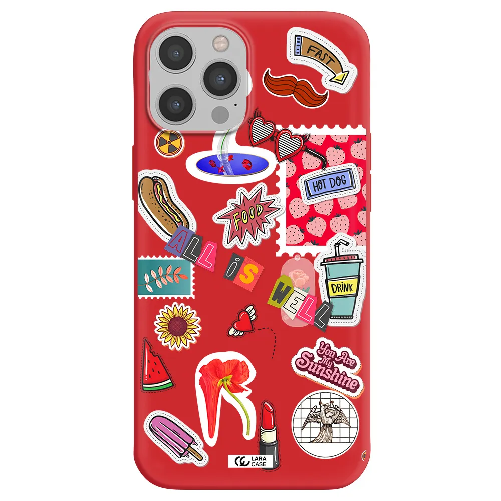 All Is Well Apple iPhone 12 pro max Silicone Imperial Red Case