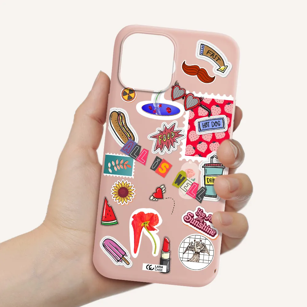 All Is Well Apple iPhone 12 pro max Silicone pastel pink Case