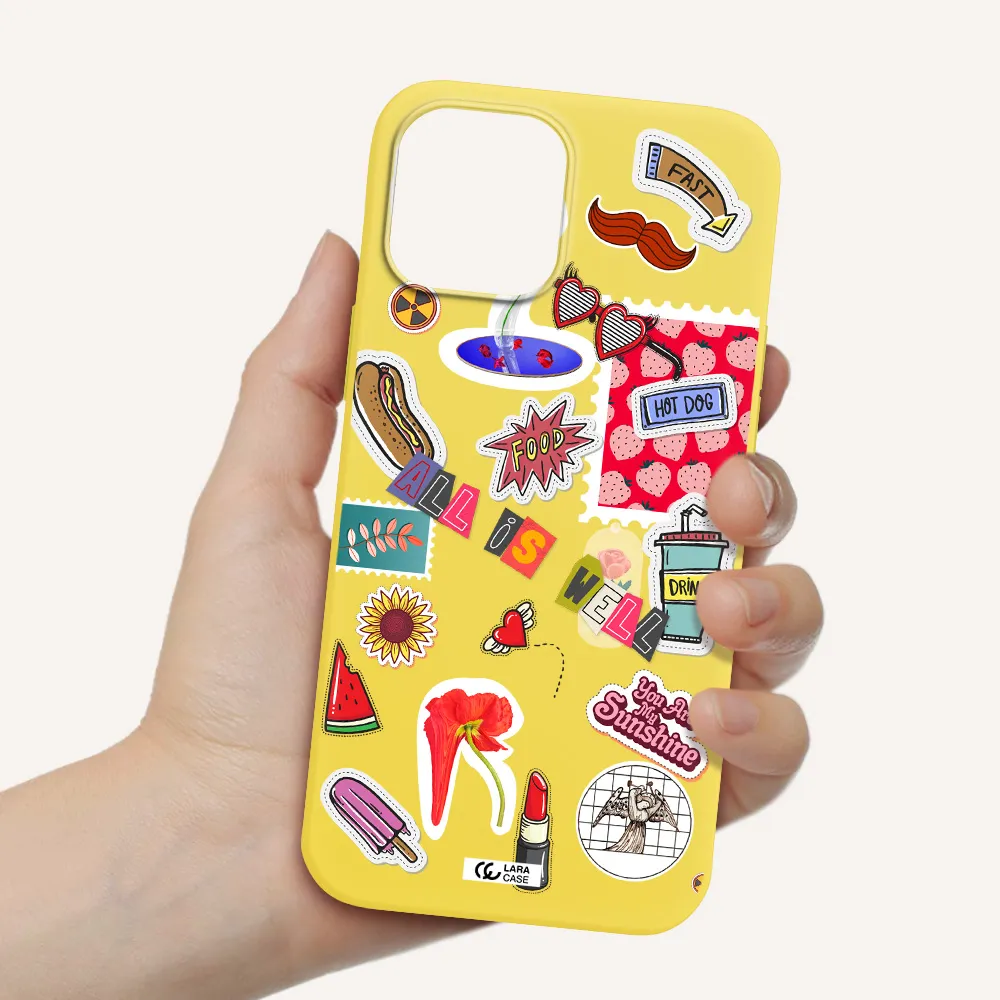 All Is Well Apple iPhone 12 pro Silicone canary yellow Case