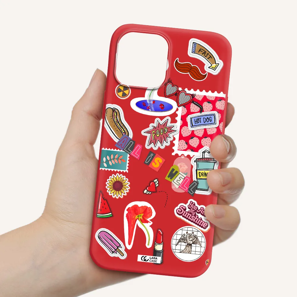 All Is Well Apple iPhone 12 pro Silicone Imperial Red Case