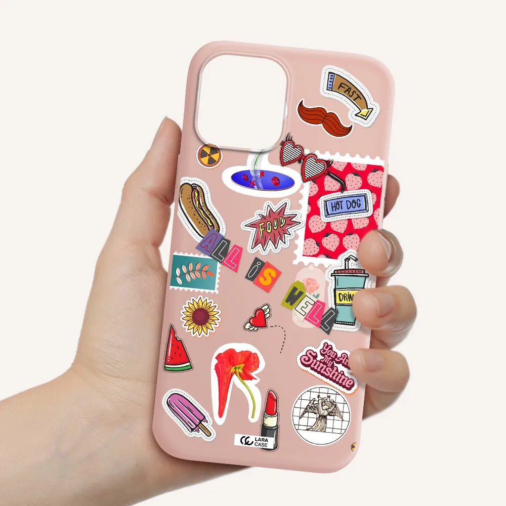 All Is Well Apple iPhone 12 pro Silicone pastel pink Case