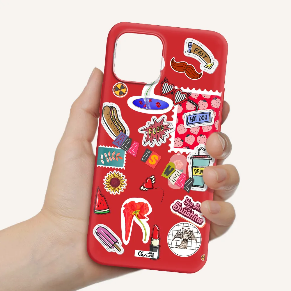 All Is Well Apple iPhone 12 Silicone Imperial Red Case