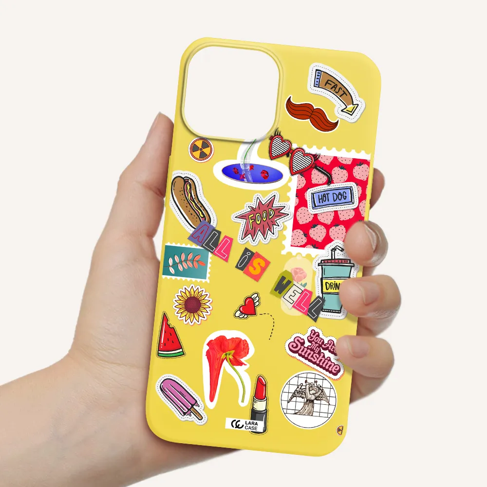 All Is Well Apple iPhone 13 mini Silicone canary yellow Case