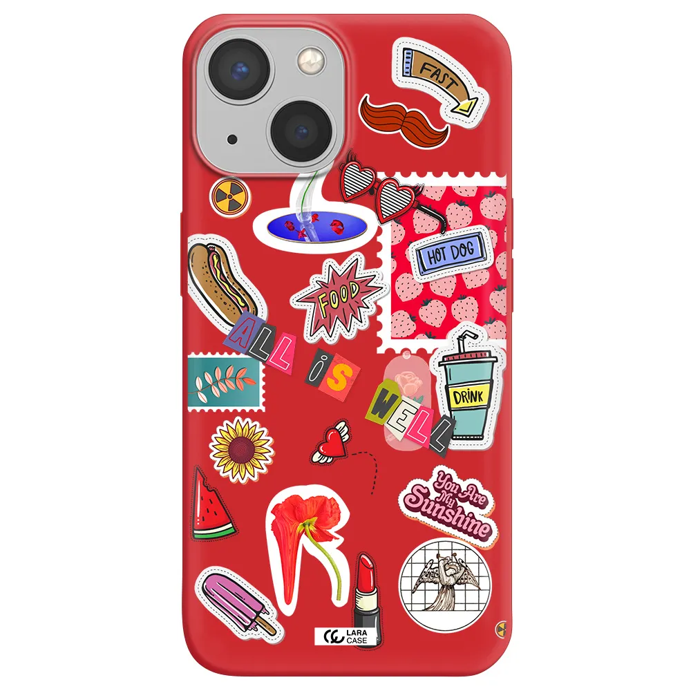 All Is Well Apple iPhone 13 mini Silicone Imperial Red Case