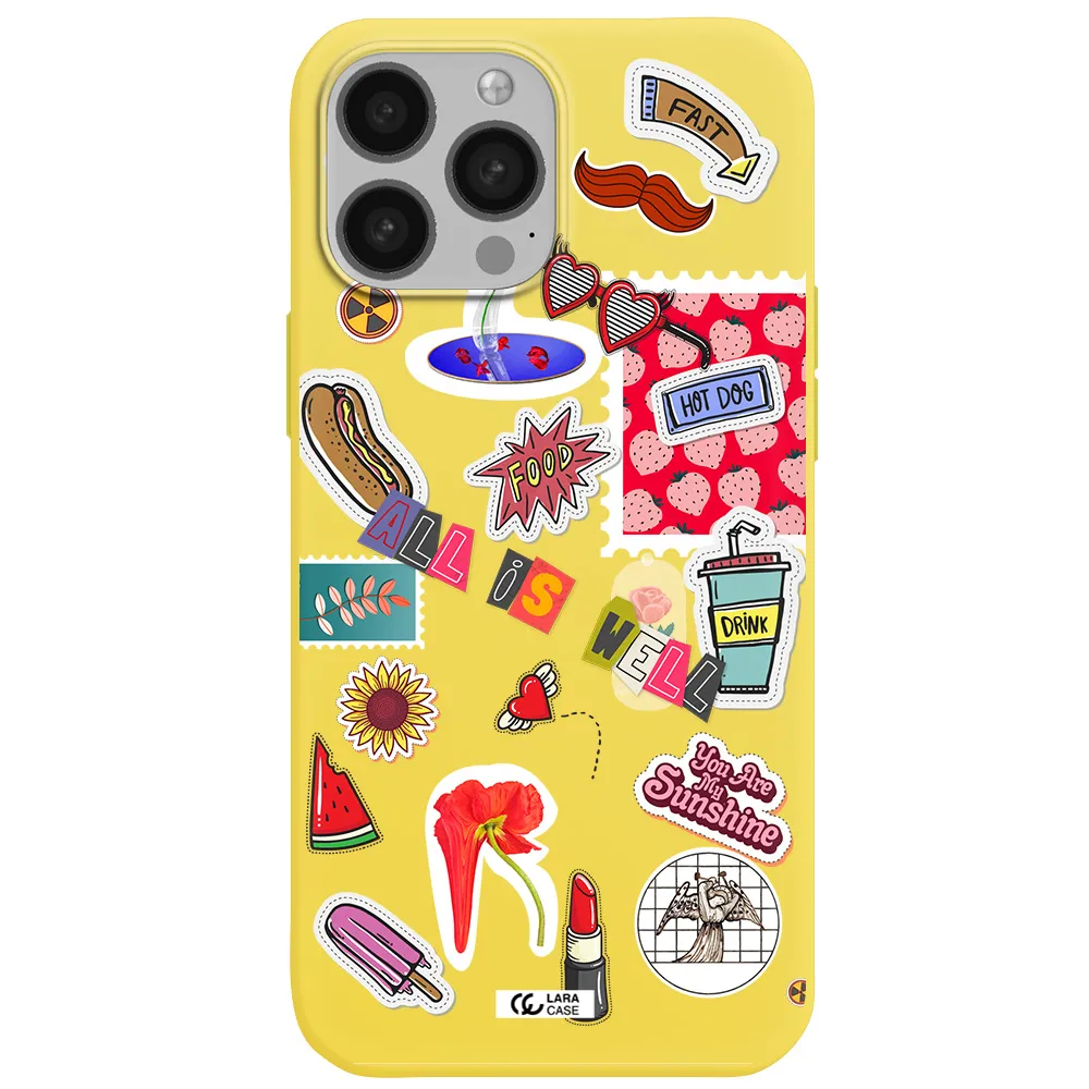 All Is Well Apple iPhone 13 Pro Max Silicone canary yellow Case