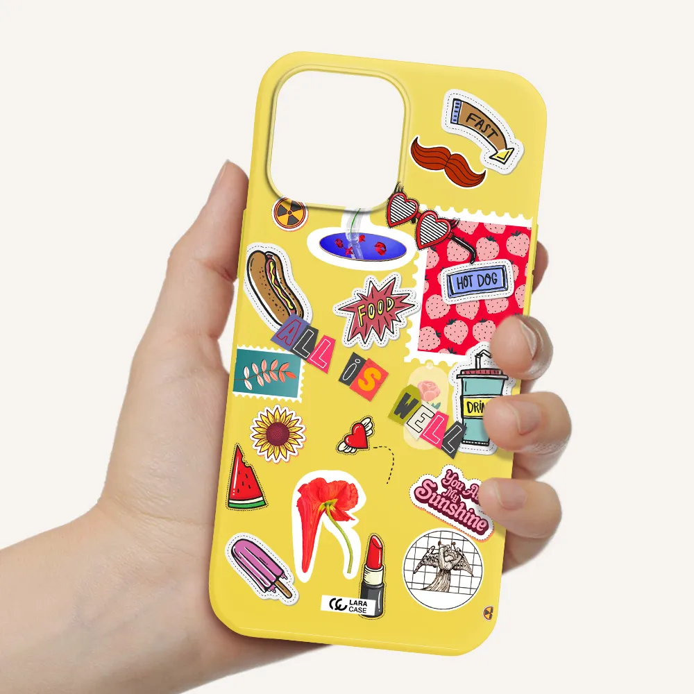 All Is Well Apple iPhone 13 Pro Max Silicone canary yellow Case