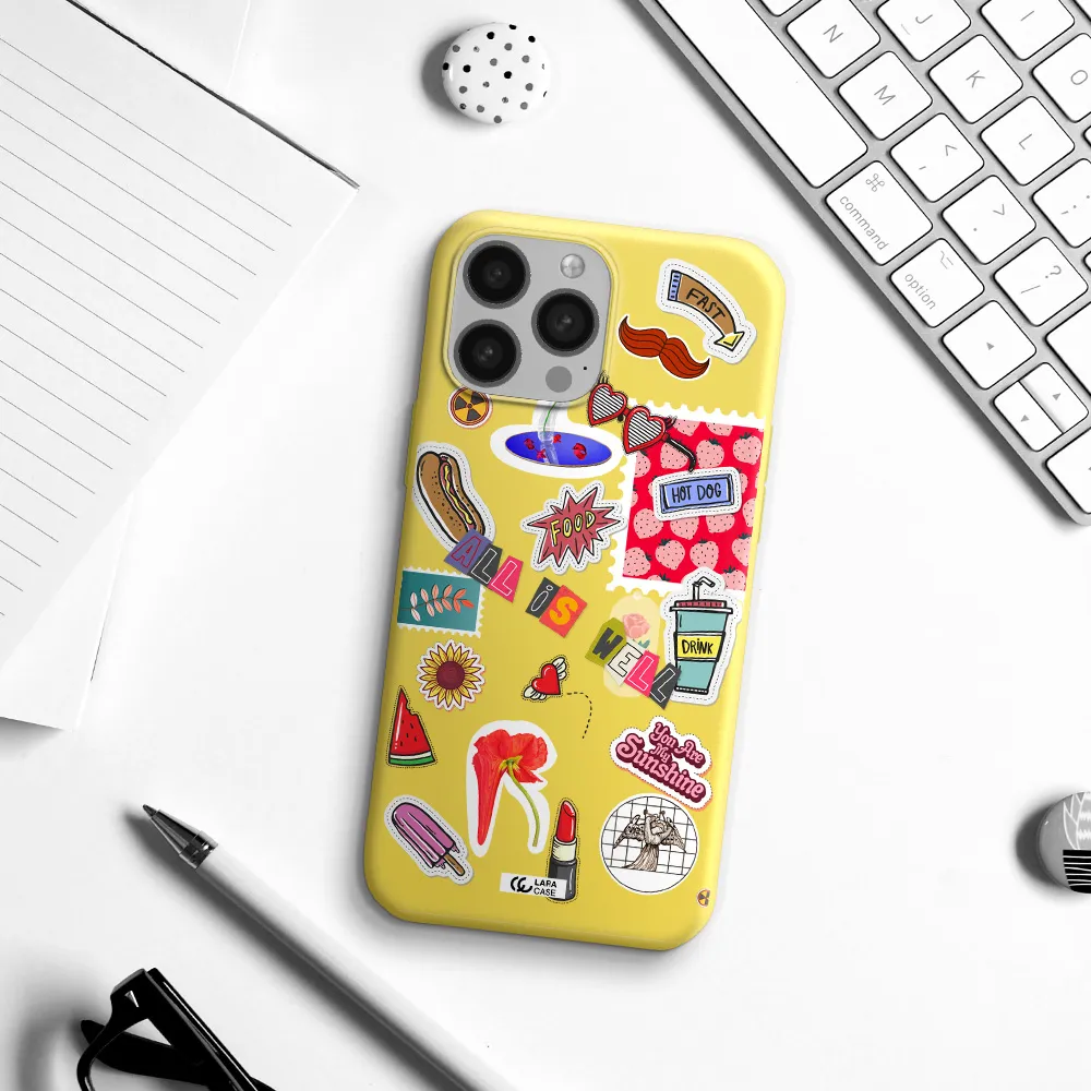 All Is Well Apple iPhone 13 Pro Max Silicone canary yellow Case