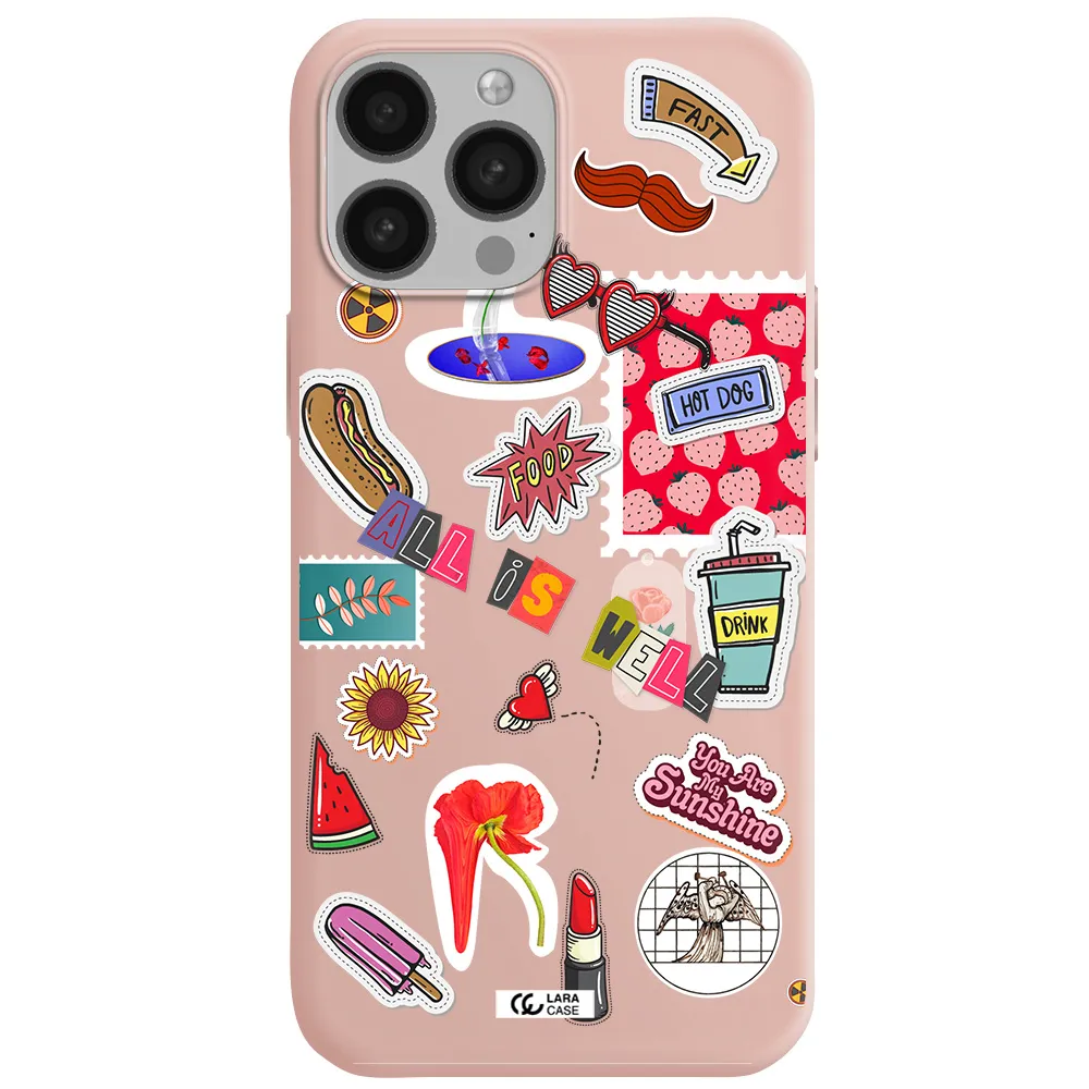 All Is Well Apple iPhone 13 Pro Max Silicone pastel pink Case