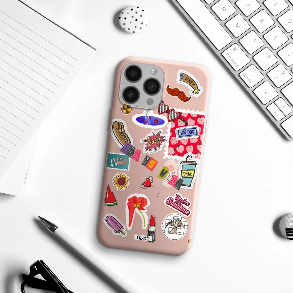 All Is Well Apple iPhone 13 Pro Silicone pastel pink Case