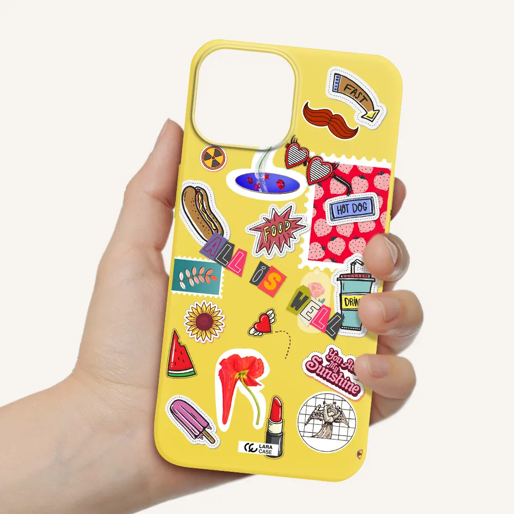 All Is Well Apple iPhone 13 Silicone canary yellow Case