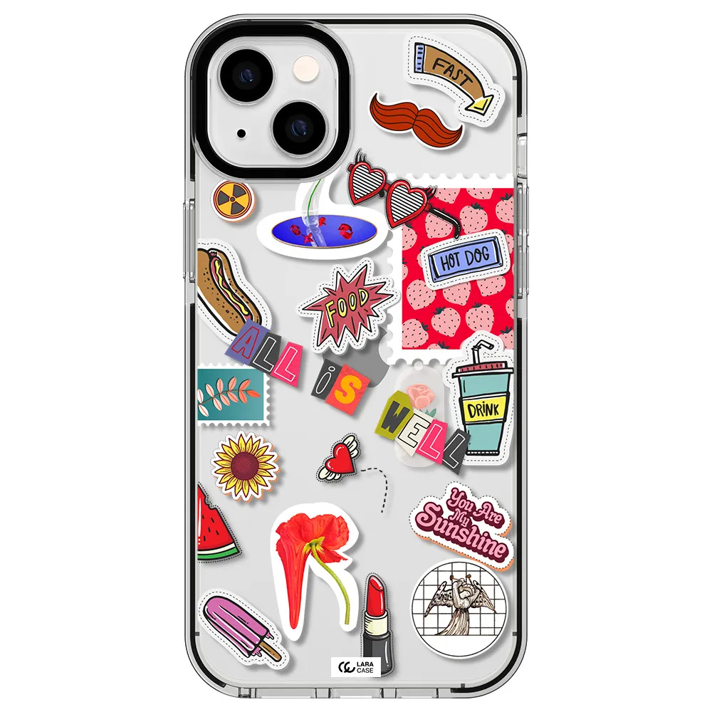 All Is Well Apple iPhone 14 plus impact black border Case