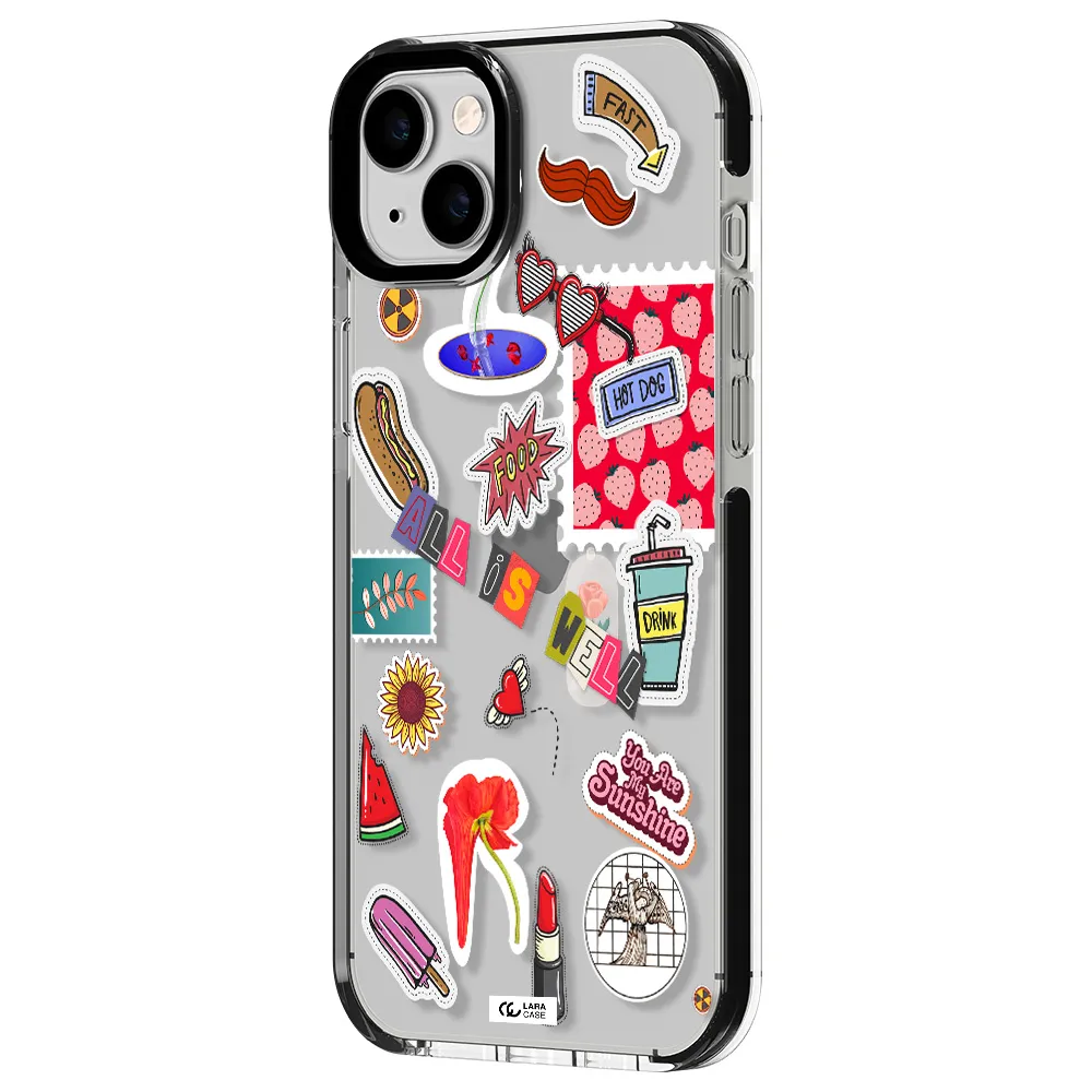 All Is Well Apple iPhone 14 plus impact black border Case