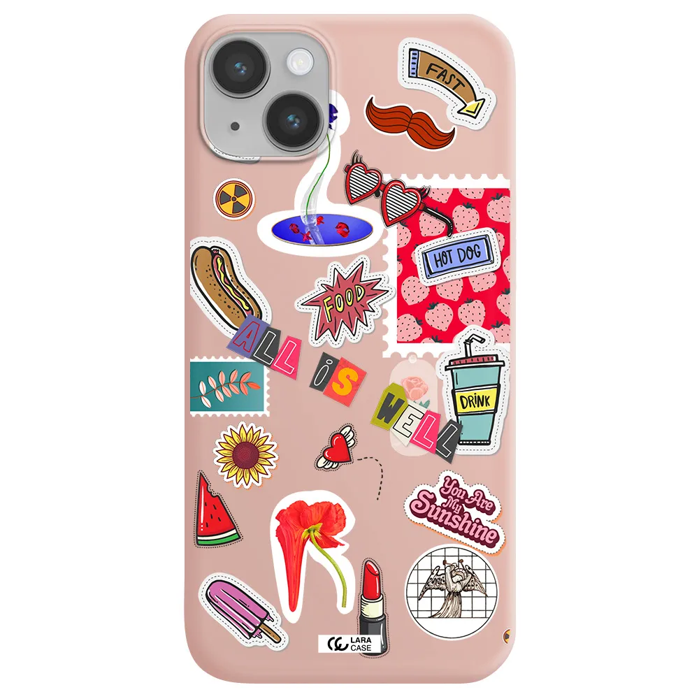 All Is Well Apple iPhone 14 plus Silicone pastel pink Case