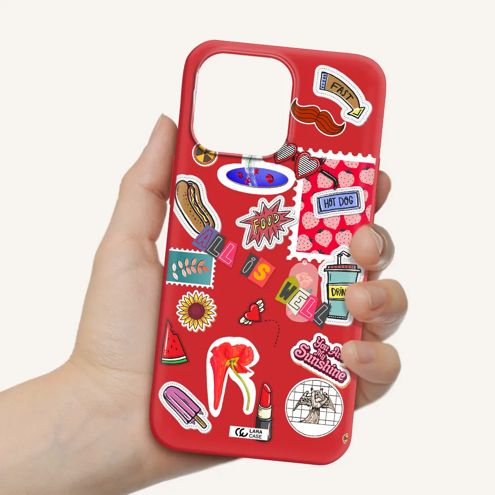 All Is Well Apple iPhone 14 pro max Silicone Imperial Red Case