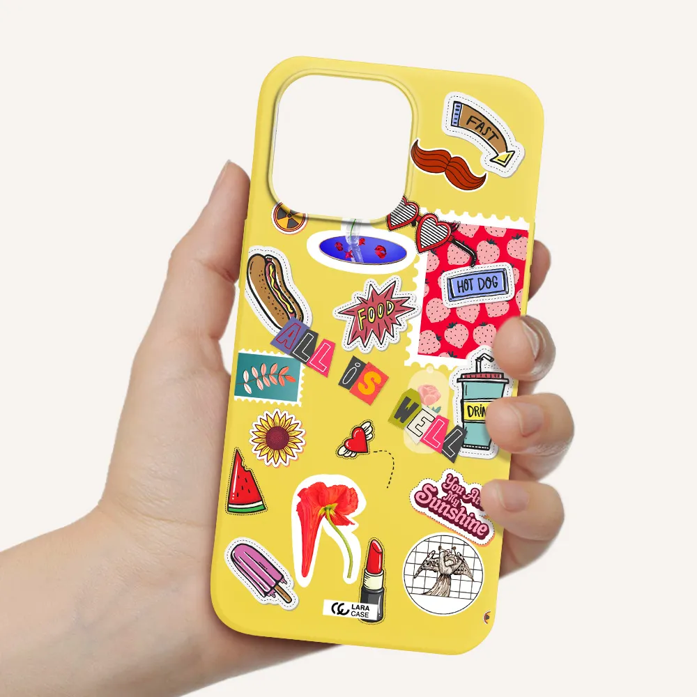 All Is Well Apple iPhone 14 pro Silicone canary yellow Case