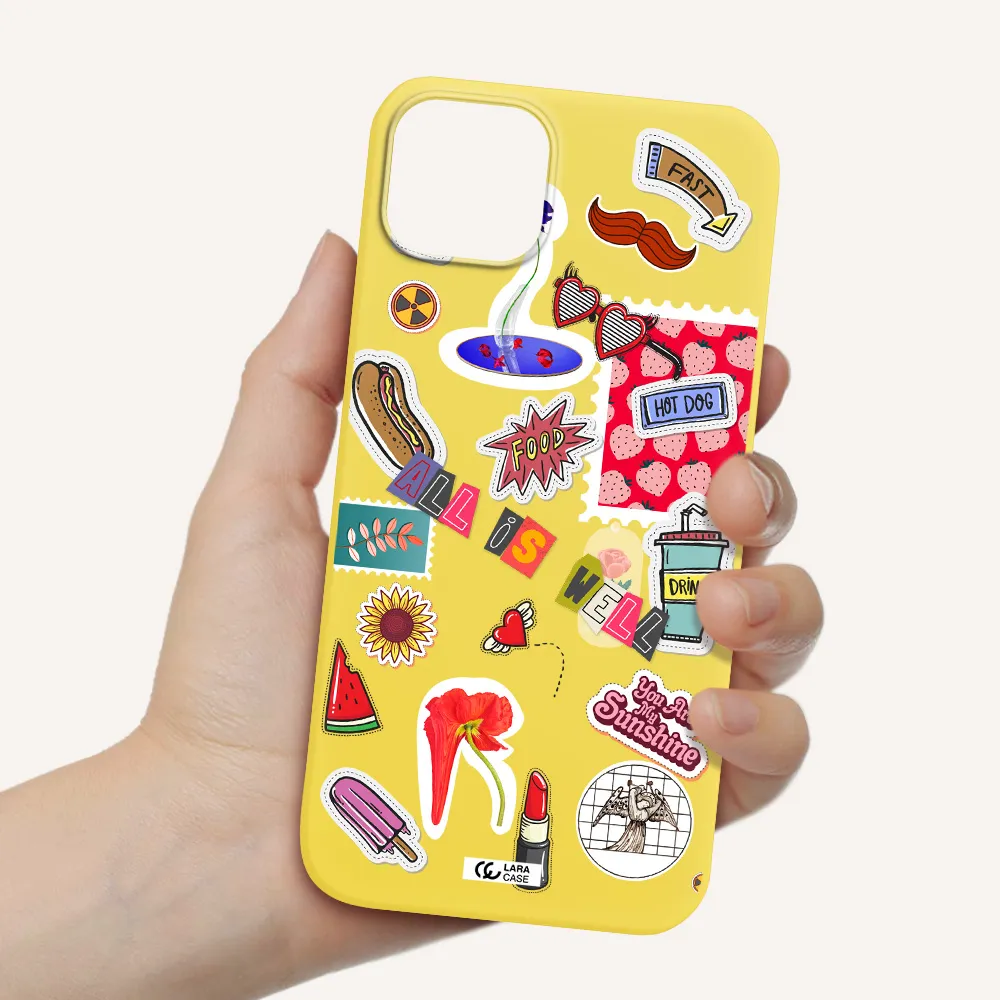 All Is Well Apple iPhone 14 Silicone canary yellow Case