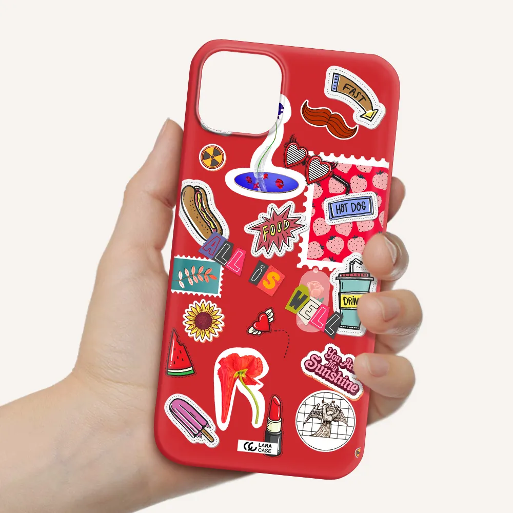 All Is Well Apple iPhone 14 Silicone Imperial Red Case