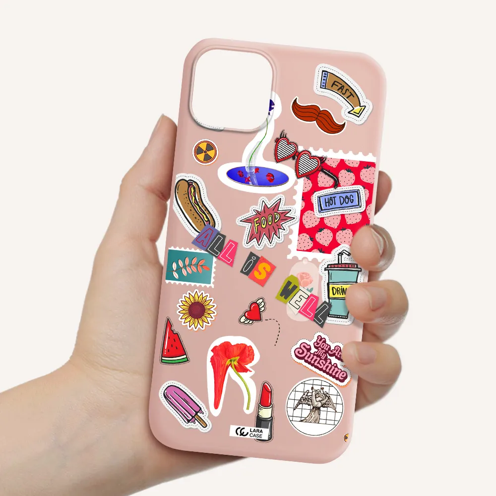 All Is Well Apple iPhone 14 Silicone pastel pink Case