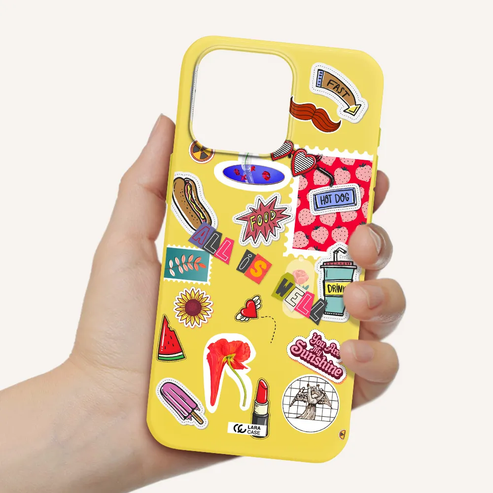 All Is Well Apple Iphone 15 Pro max Silicone canary yellow Case