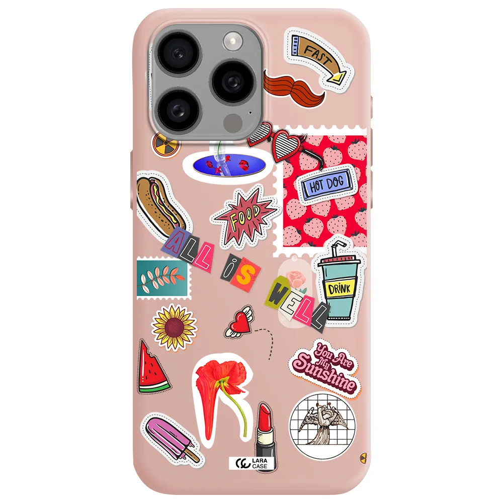 All Is Well Apple Iphone 15 Pro max Silicone pastel pink Case