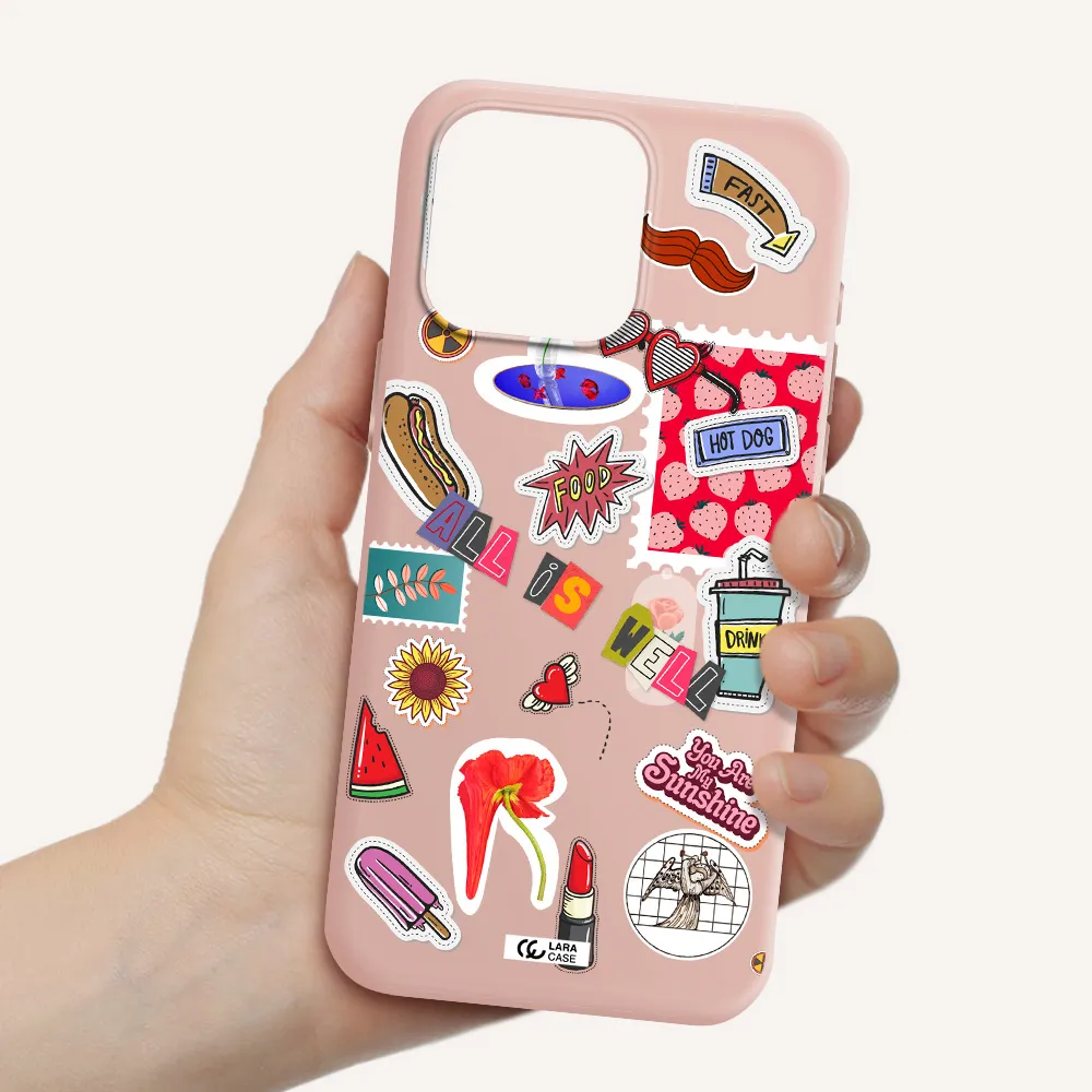 All Is Well Apple Iphone 15 Pro max Silicone pastel pink Case