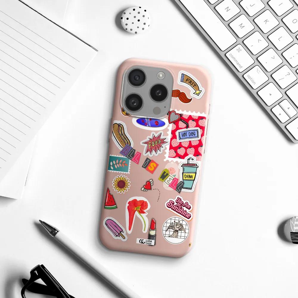 All Is Well Apple Iphone 15 Pro Silicone Pastel Pink Case