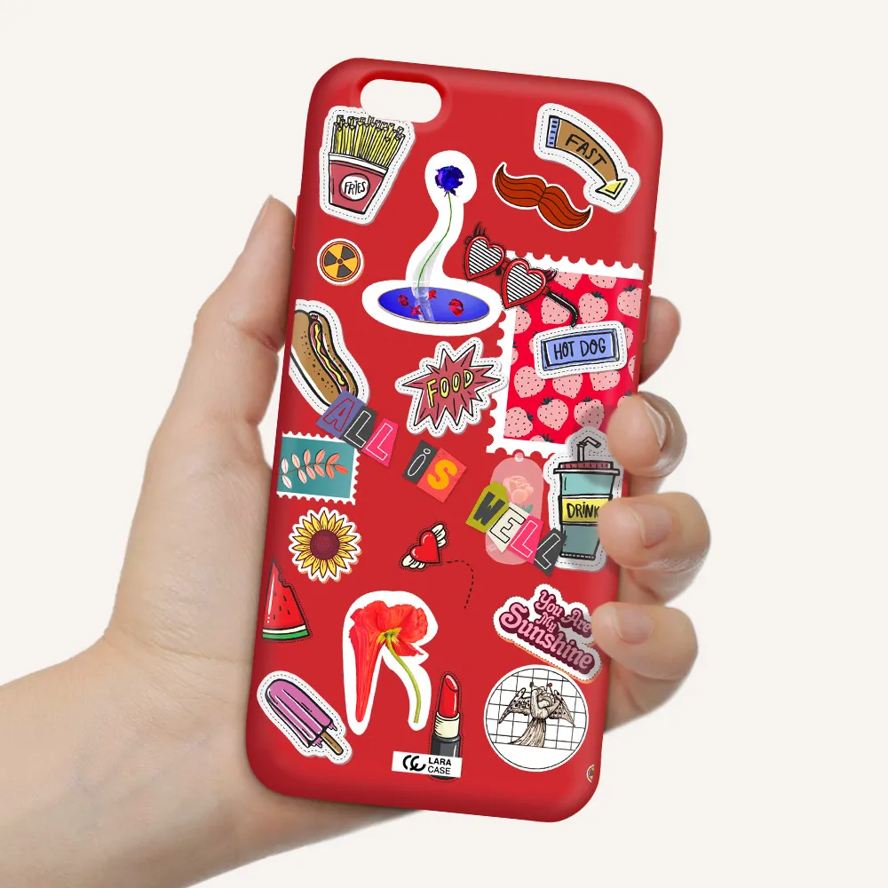All Is Well Apple iPhone 6 plus Silicone Imperial Red Case