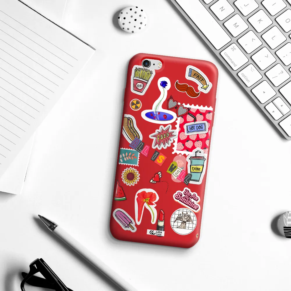 All Is Well Apple iPhone 6 plus Silicone Imperial Red Case