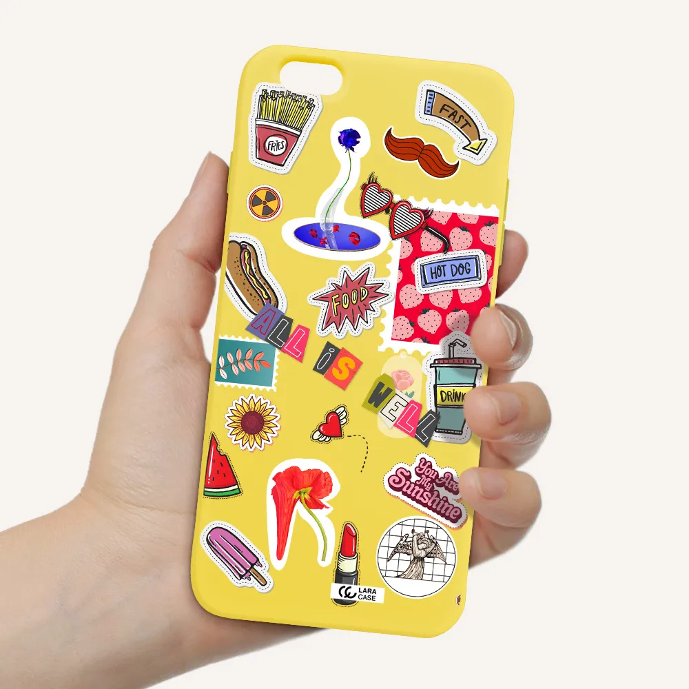 All Is Well Apple iPhone 6 s plus Silicone canary yellow Case