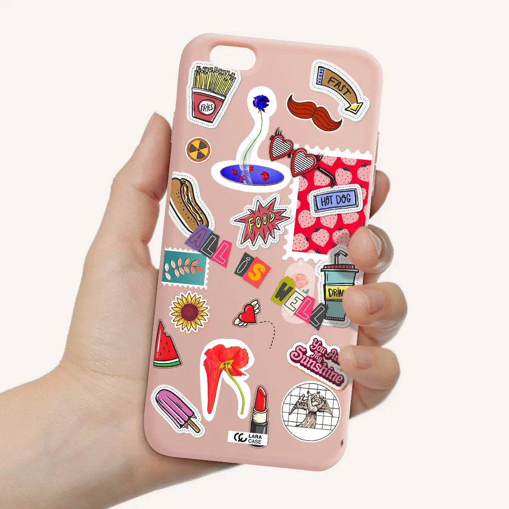 All Is Well Apple iPhone 6 s plus Silicone pastel pink Case