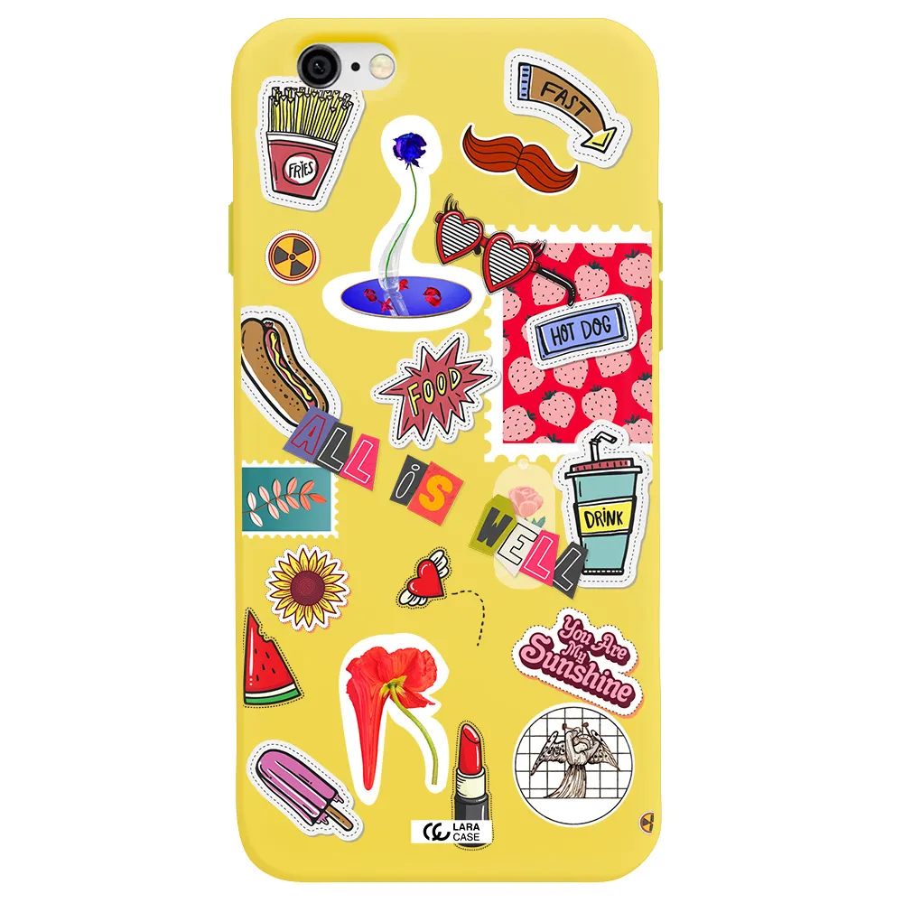 All Is Well Apple iPhone 6 Silicone canary yellow Case