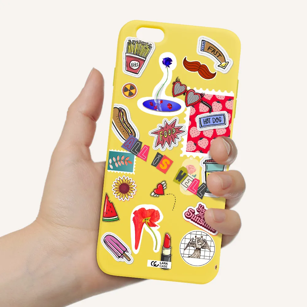 All Is Well Apple iPhone 6S Silicone canary yellow Case