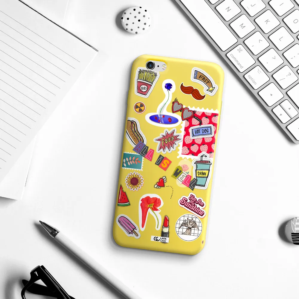 All Is Well Apple iPhone 6S Silicone canary yellow Case