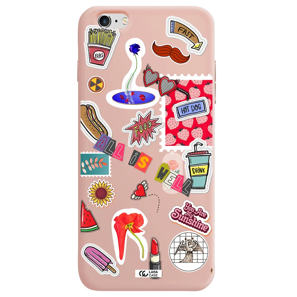 All Is Well Apple iPhone 6S Silicone pastel pink Case