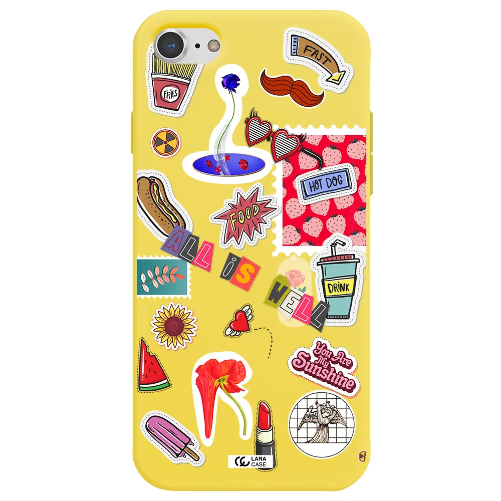 All Is Well Apple iPhone 7 Silicone canary yellow Case