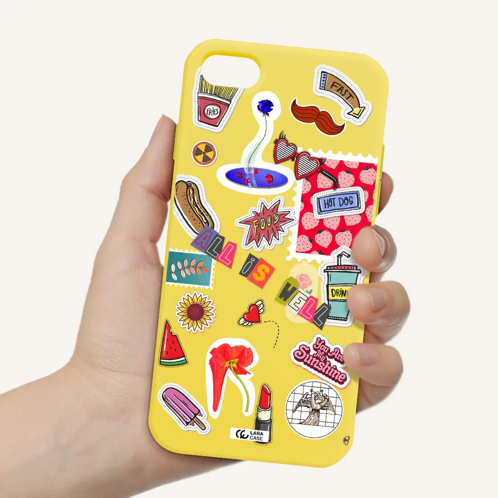 All Is Well Apple iPhone 7 Silicone canary yellow Case