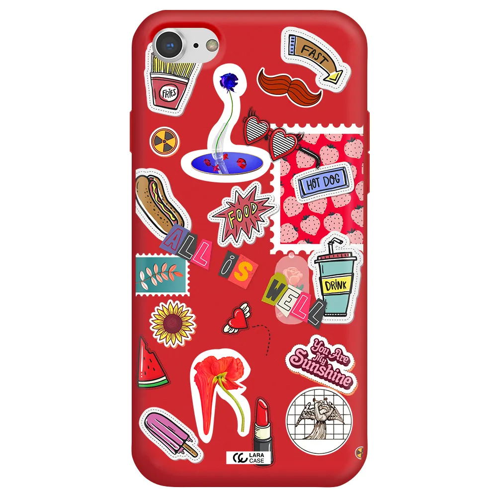 All Is Well Apple iPhone 7 Silicone Imperial Red Case