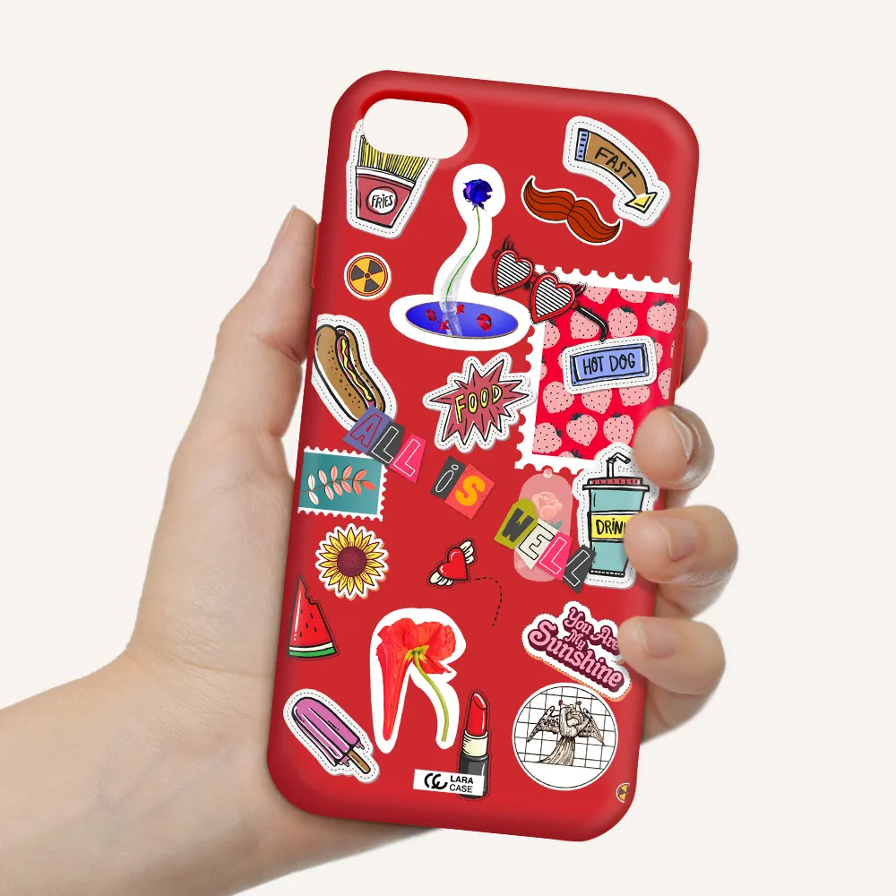 All Is Well Apple iPhone 7 Silicone Imperial Red Case