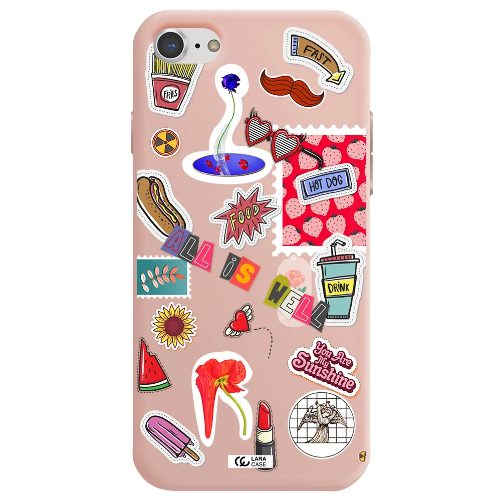 All Is Well Apple iPhone 7 Silicone pastel pink Case