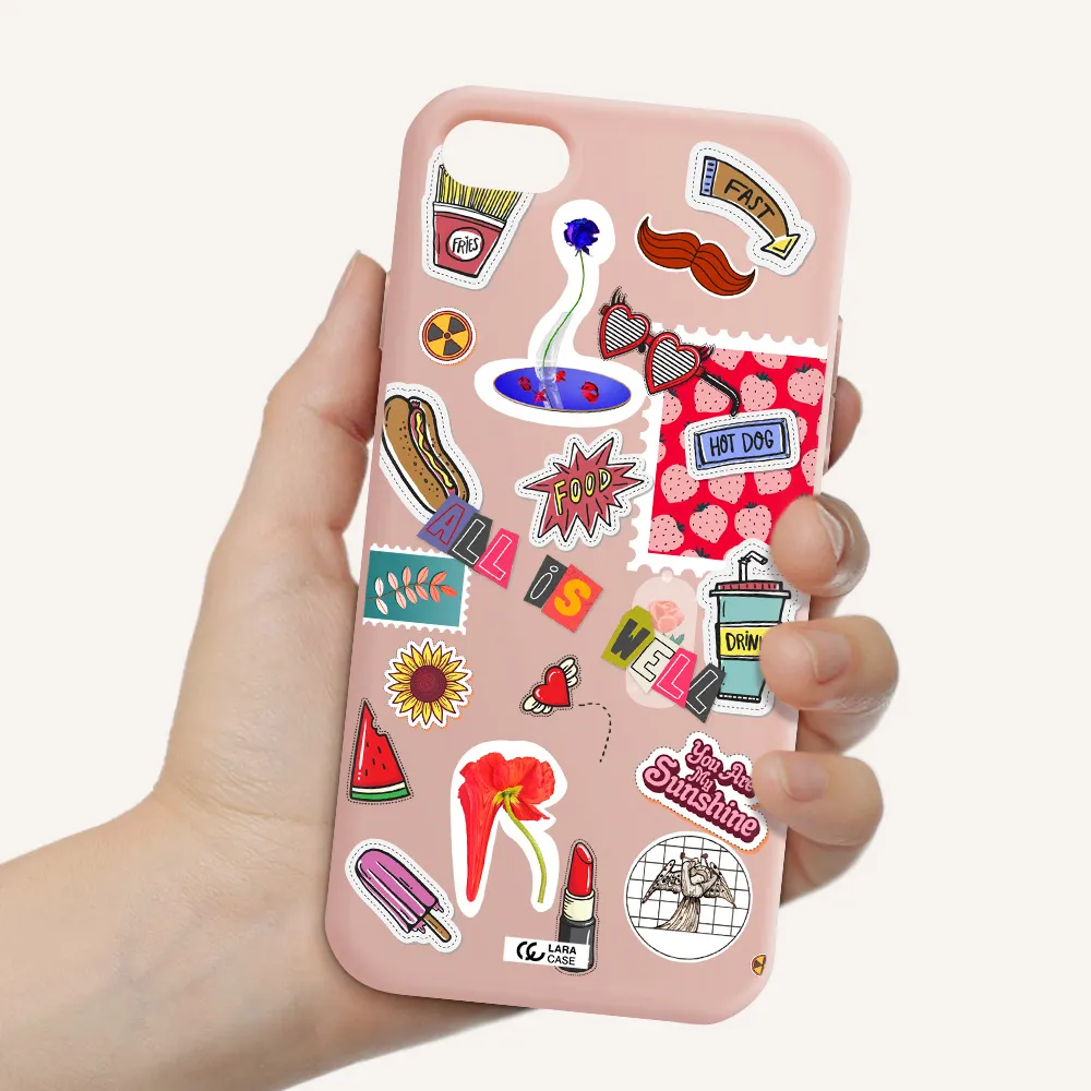 All Is Well Apple iPhone 7 Silicone pastel pink Case