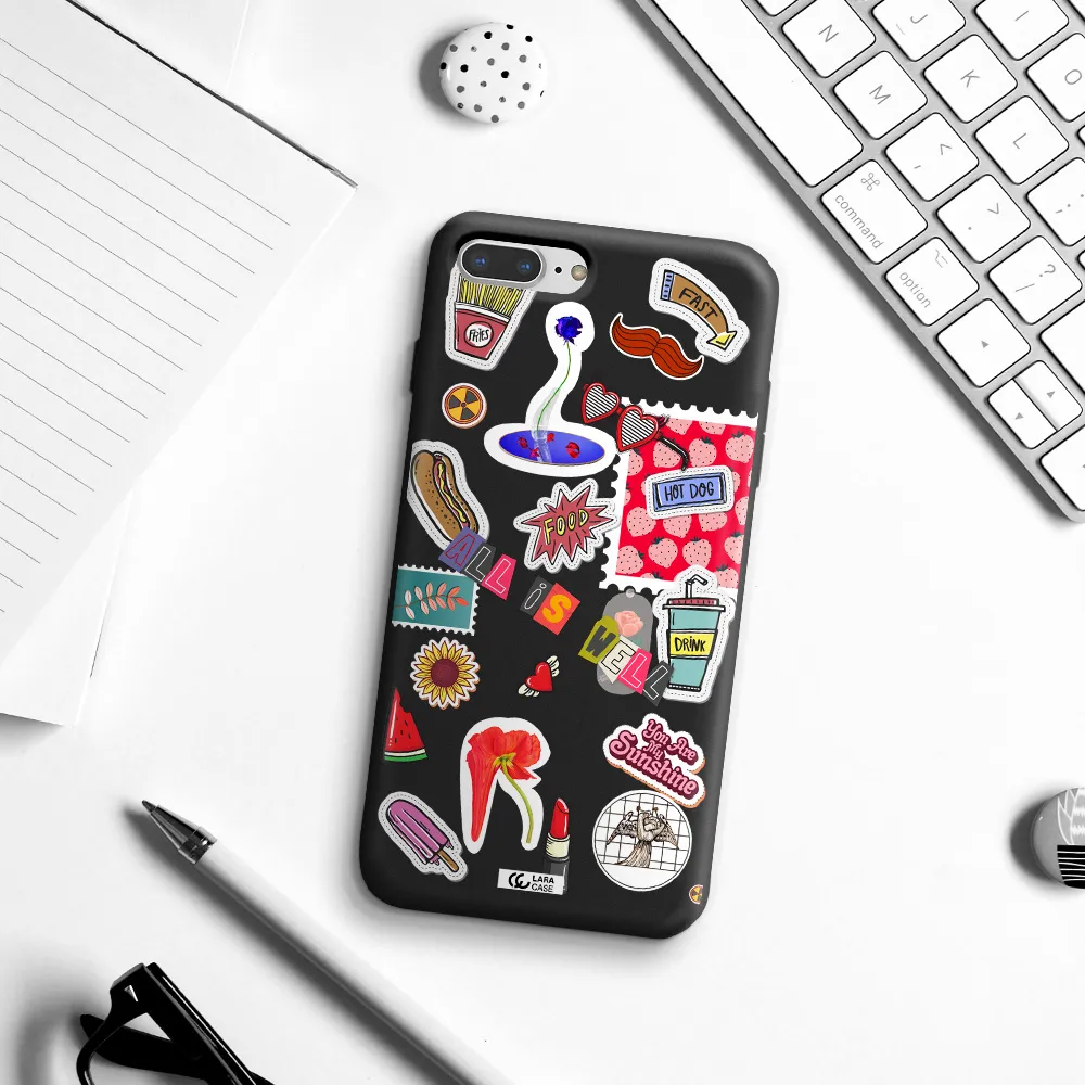 All Is Well Apple iPhone 8 plus Silicone black Case