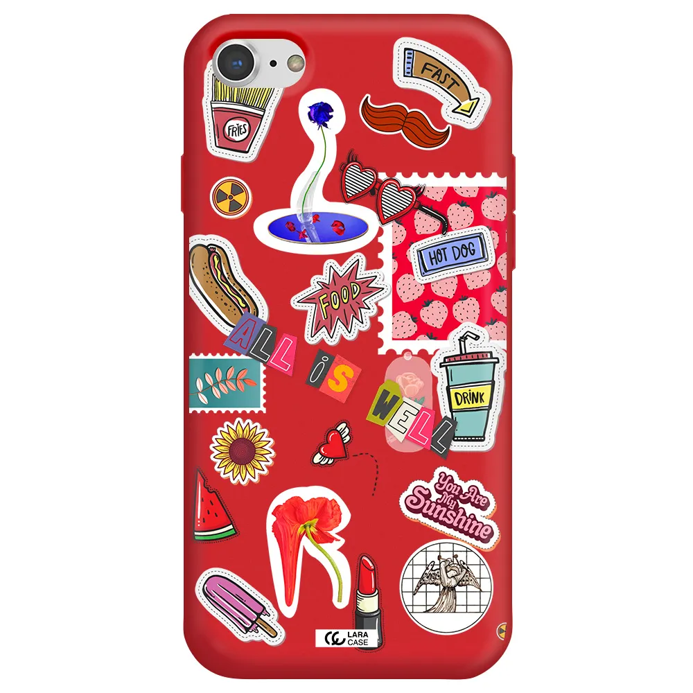 All Is Well Apple iPhone 8 Silicone Imperial Red Case