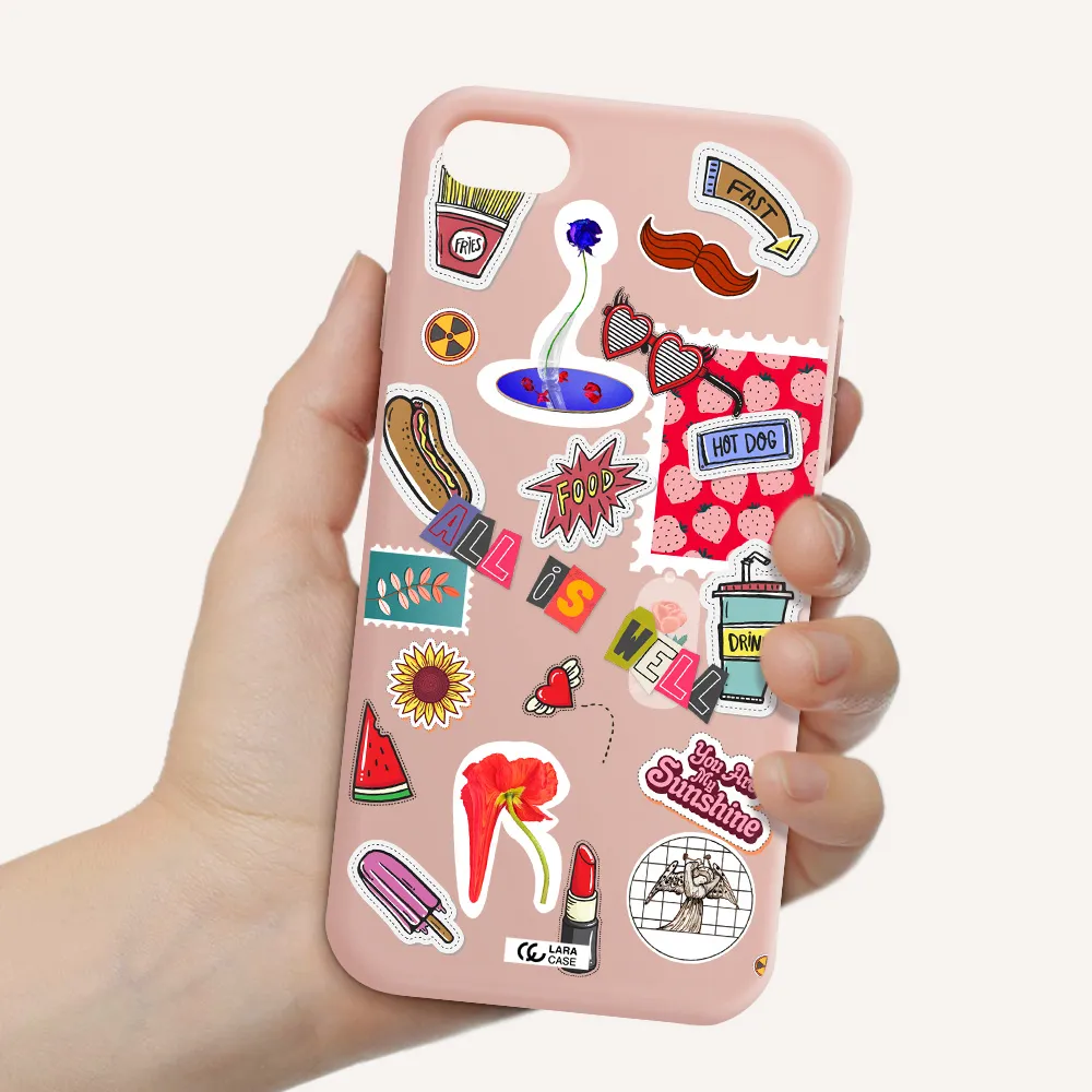 All Is Well Apple iPhone 8 Silicone pastel pink Case